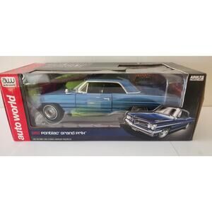 Auto World 1962 Pontiac Grand Prix 1:18 Scale Ensign Blue NIB